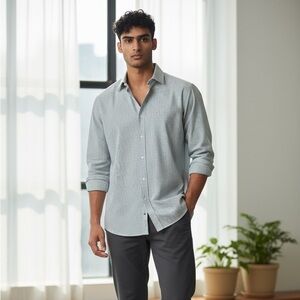 Kenneth Cole Reaction Slim Fit Non Iron 16-16 1/2 Button Down Shirt Business